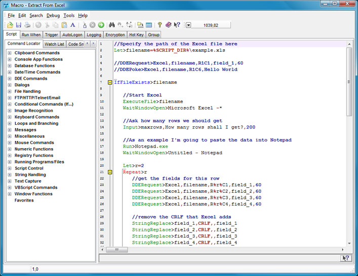 Macro Scheduler Software Automation Editor