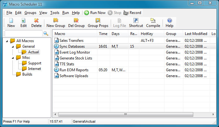 Click to view Macro Scheduler Automation Tool 11.0.27 screenshot