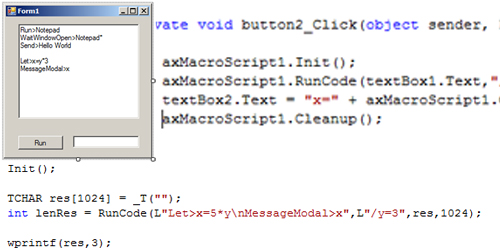 MacroScript SDK screenshot