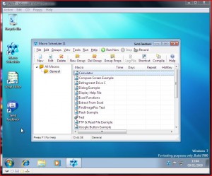 Macro Scheduler in Windows 7