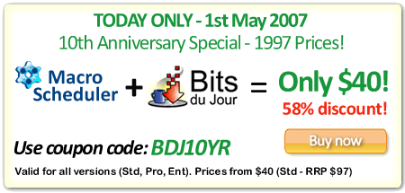 58% Off Macro Scheduler Today Only