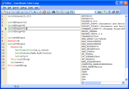 Macro Scheduler Script Debugger