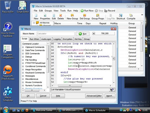 Macro Scheduler 9.0 Beta in Vista