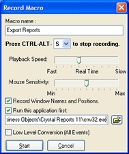 Macro Scheduler's Macro Recorder