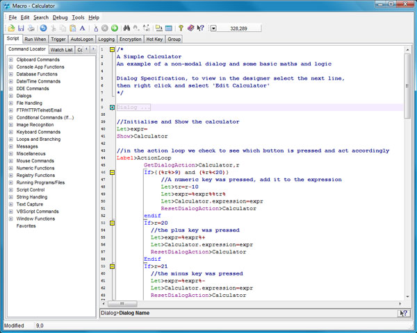 Macro Scheduler 11 Editor