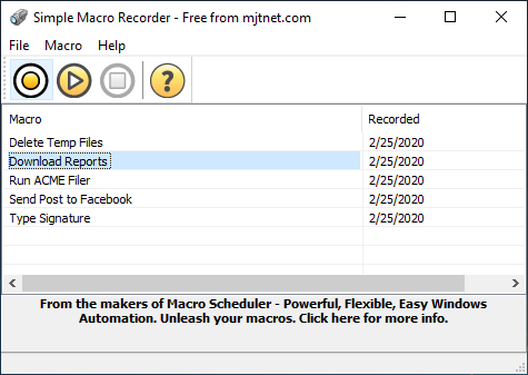 Macro Recorder, Macro Program, Keyboard Macros & Mouse Macros